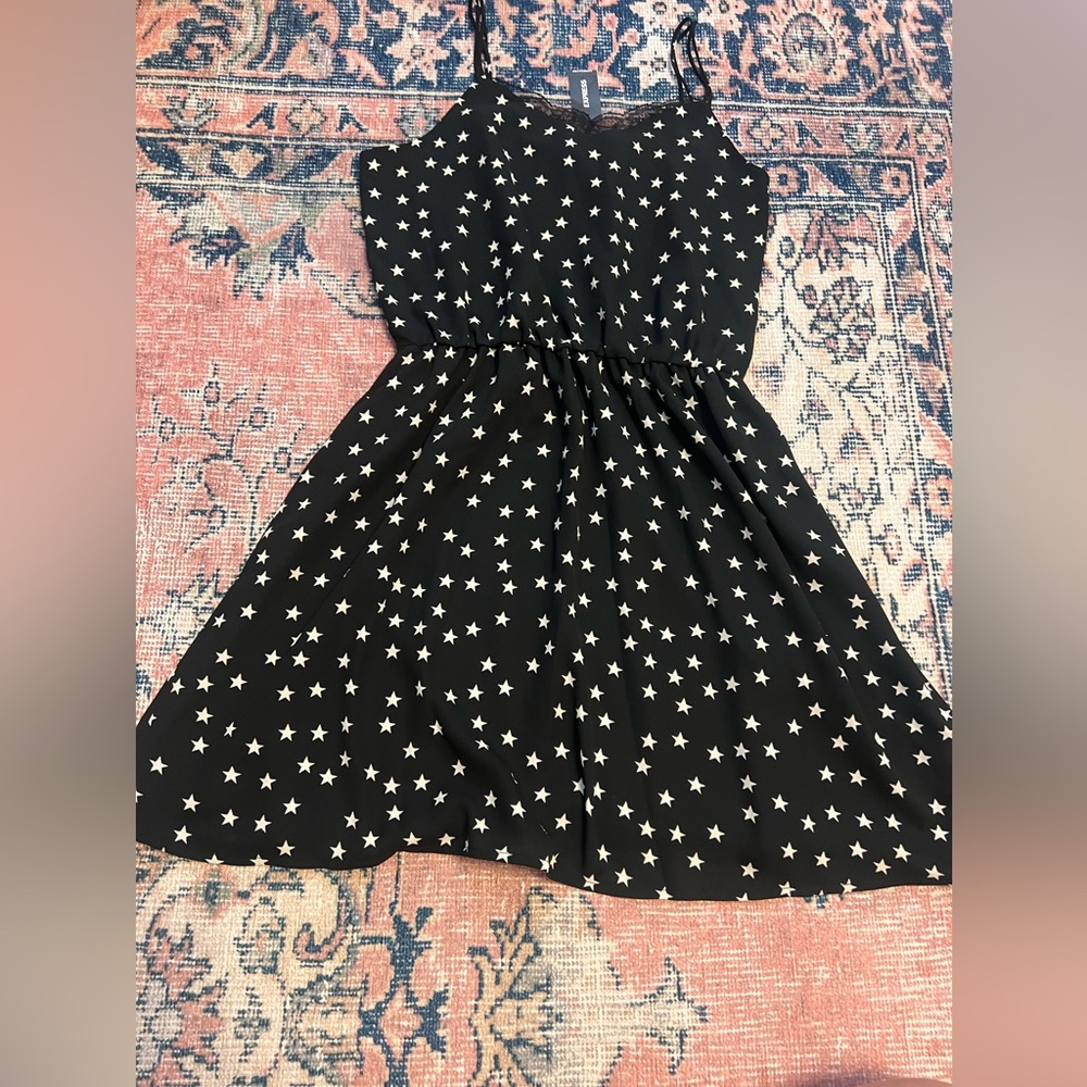 Express Star Dress With Lace Detail On Top